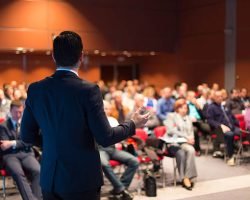 Speaker at Business Conference and Presentation. Audience at the conference hall.